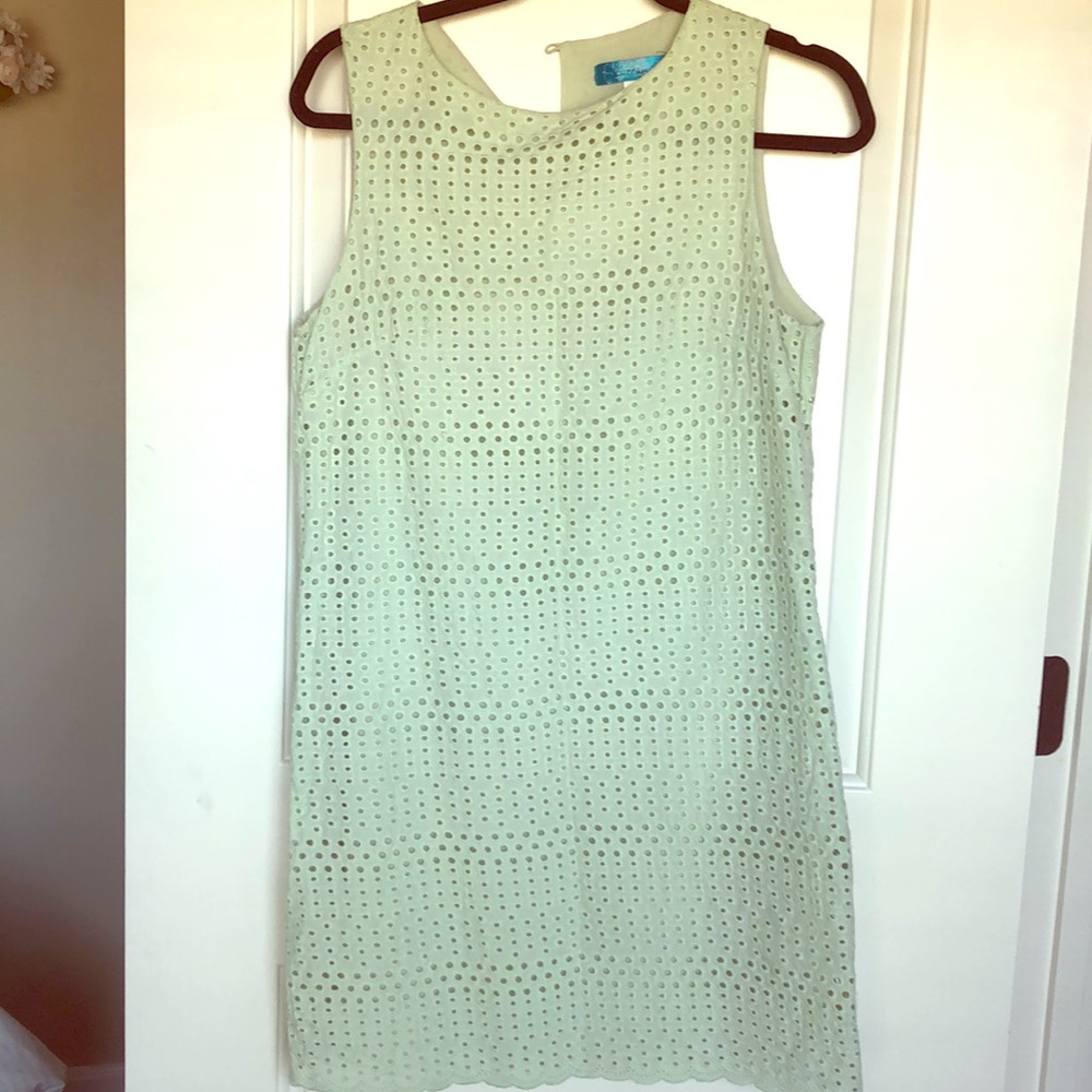 Mint eyelet dress